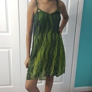 Jessica Simpson printed green dress